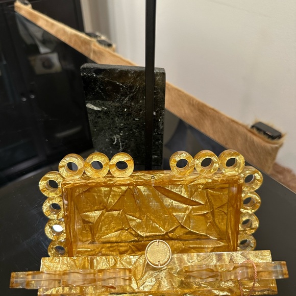 Cult Gaia Gold Textured Clutch - Picture 6 of 7